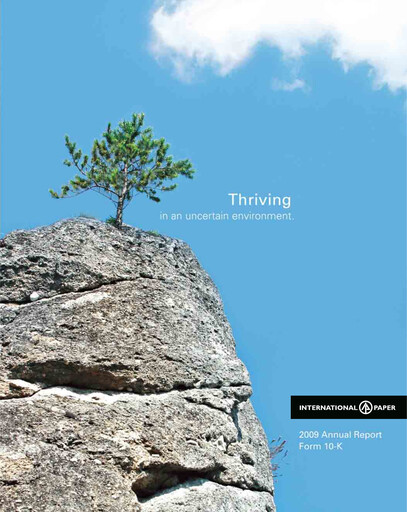 Thumbnail International Paper
 Annual Report 2009
