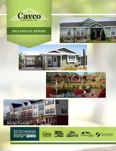 Thumbnail Cavco Industries Annual Report 2013