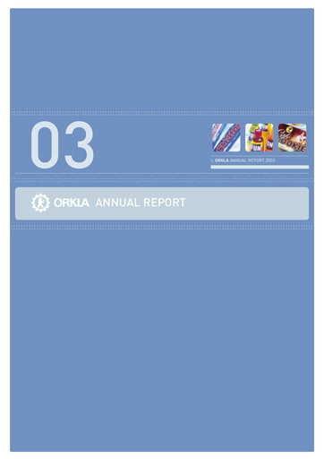 Thumbnail Orkla Annual Report 2003