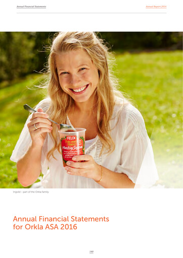 Thumbnail Orkla Financial Statement 2016