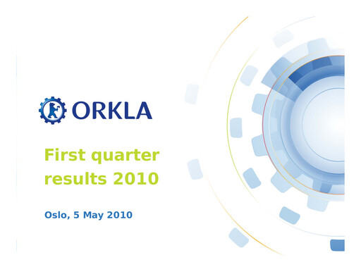Thumbnail Orkla Quarterly Report 2010-q1