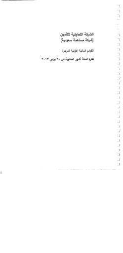 Thumbnail The Company for Cooperative Insurance Financial Statement 2013-h1