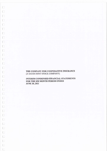 Thumbnail The Company for Cooperative Insurance Financial Statement 2011-h1