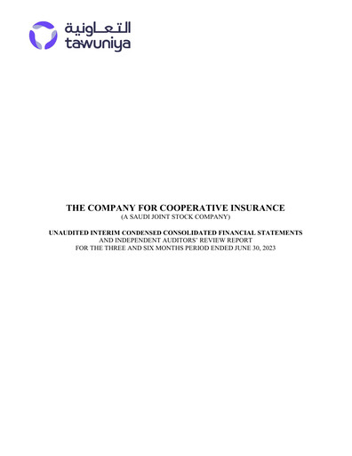 Thumbnail The Company for Cooperative Insurance Financial Statement 2023-h1