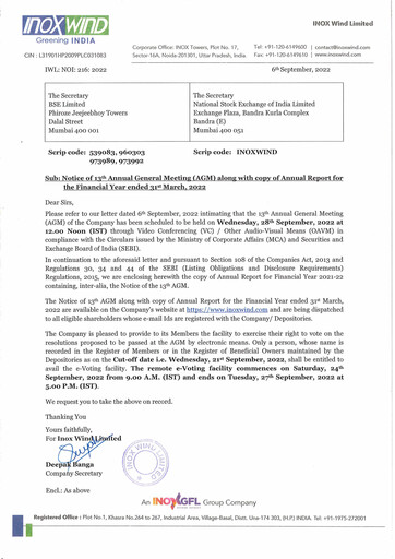 Thumbnail Inox Wind
 Annual Report 2021