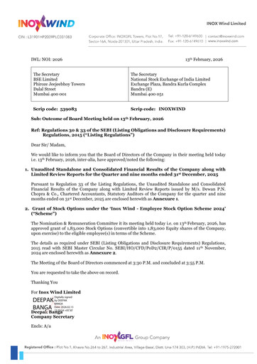 Thumbnail Inox Wind
 Quarterly Report 2025-q3