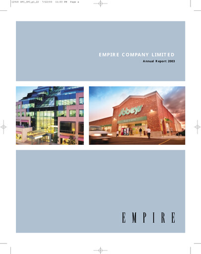 Thumbnail Empire Company Annual Report 2003