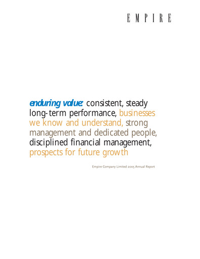 Thumbnail Empire Company Annual Report 2005