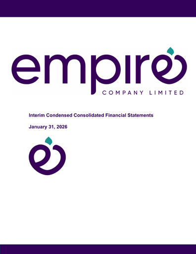 Thumbnail Empire Company Financial Statement 2026-q3