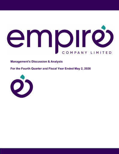 Thumbnail Empire Company Quarterly Report 2026-q4