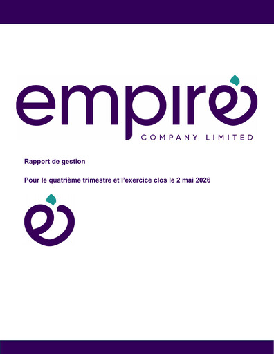 Thumbnail Empire Company Quarterly Report 2026-q4