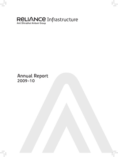 Thumbnail Reliance Infrastructure
 Annual Report 2009-2010