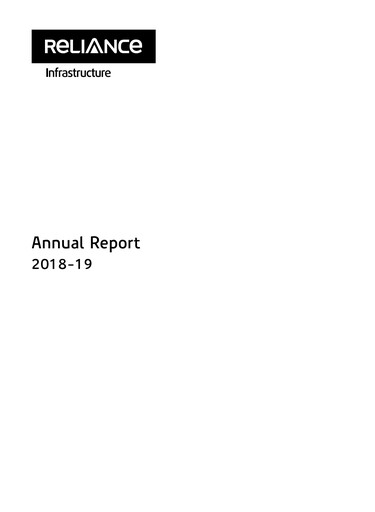 Thumbnail Reliance Infrastructure
 Annual Report 2018-2019