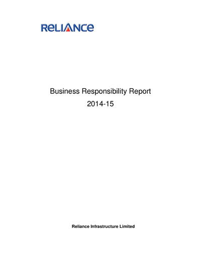 Thumbnail Reliance Infrastructure
 ESG Report 2014-2015