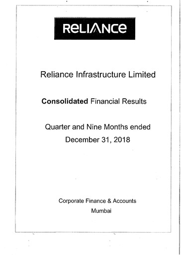 Thumbnail Reliance Infrastructure
 Quarterly Report 2018-q3