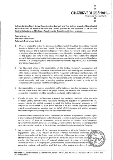 Thumbnail Reliance Infrastructure
 Quarterly Report 2024-q3