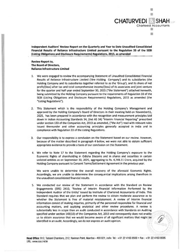 Thumbnail Reliance Infrastructure
 Quarterly Report 2025-q2