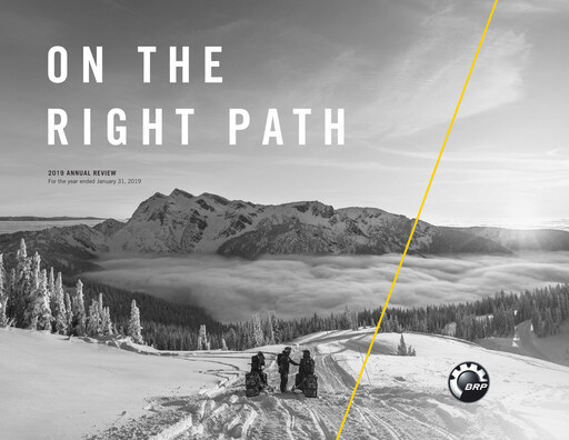 Thumbnail Bombardier Recreational Products
 Annual Report 2019