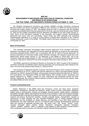 Vorschaubild BRP (Bombardier Recreational Products) Quartalsbericht 2021-q3