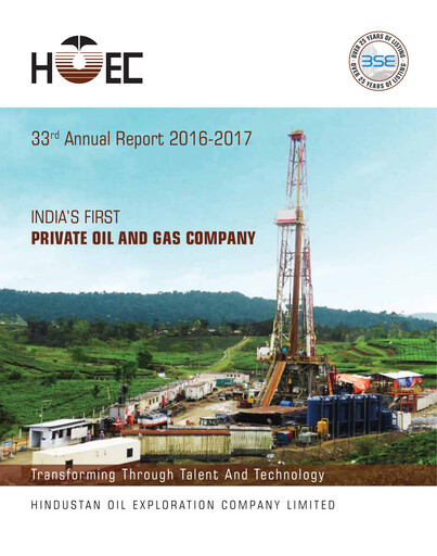Thumbnail Hindustan Oil Exploration Company Annual Report 2016-2017