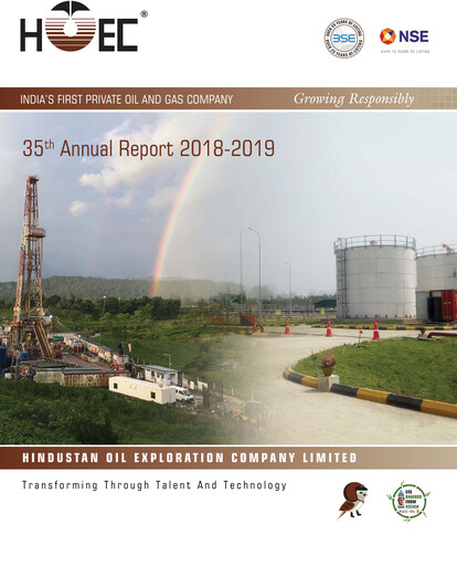 Thumbnail Hindustan Oil Exploration Company Annual Report 2018-2019
