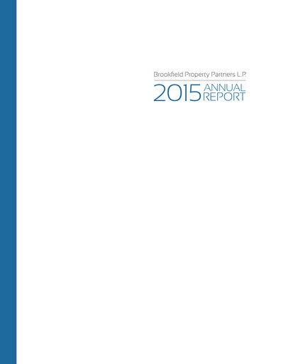 Thumbnail Brookfield Property Partners
 Annual Report 2015