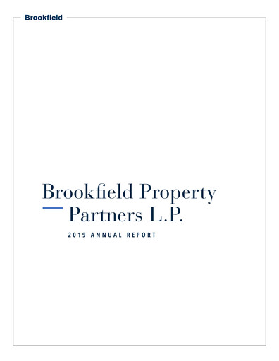Thumbnail Brookfield Property Partners
 Annual Report 2019
