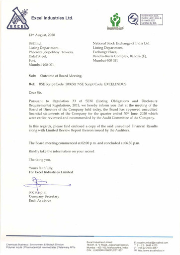 Miniature Excel Industries Rapport trimestriel 2020-q1