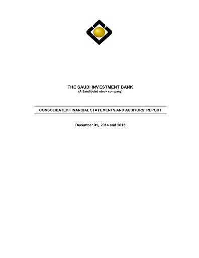 Thumbnail Saudi Investment Bank Financial Statement 2014