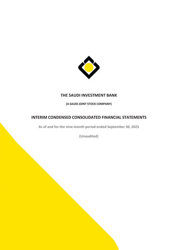 Thumbnail Saudi Investment Bank Financial Statement 2025-9m