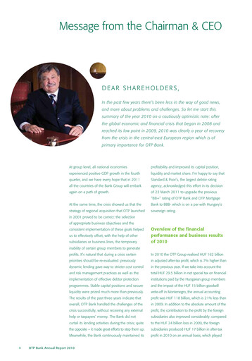 Thumbnail OTP Bank
 Annual Report 2010