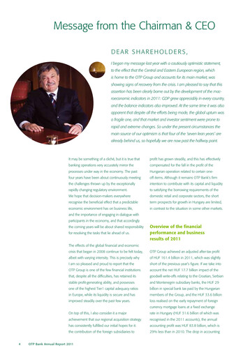 Thumbnail OTP Bank
 Annual Report 2011