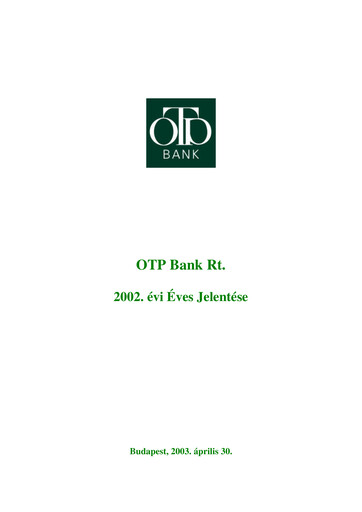 Thumbnail OTP Bank
 Annual Report 2002