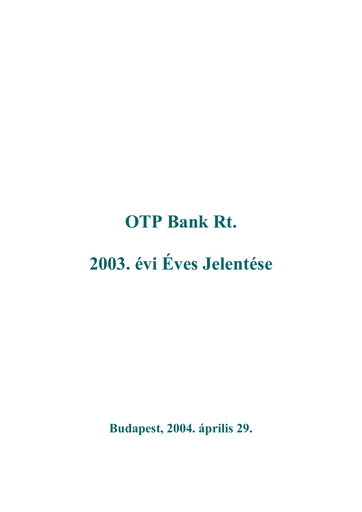 Thumbnail OTP Bank
 Annual Report 2003