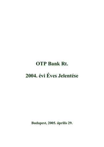Thumbnail OTP Bank
 Annual Report 2004