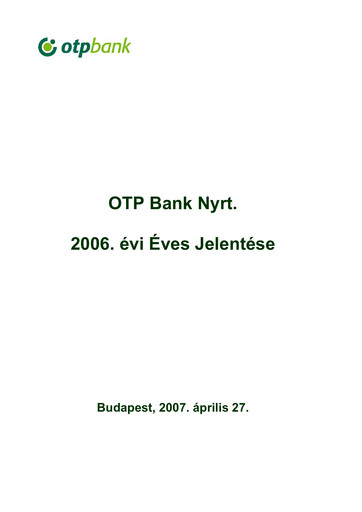 Thumbnail OTP Bank
 Annual Report 2006
