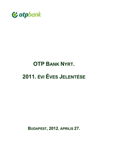 Thumbnail OTP Bank
 Annual Report 2011