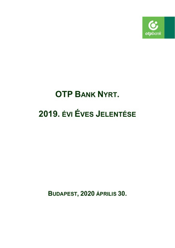 Thumbnail OTP Bank
 Annual Report 2019