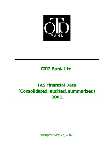 Thumbnail OTP Bank
 Financial Statement 2001