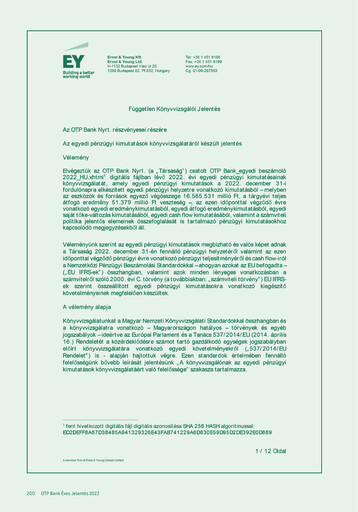 Thumbnail OTP Bank
 Financial Statement 2022