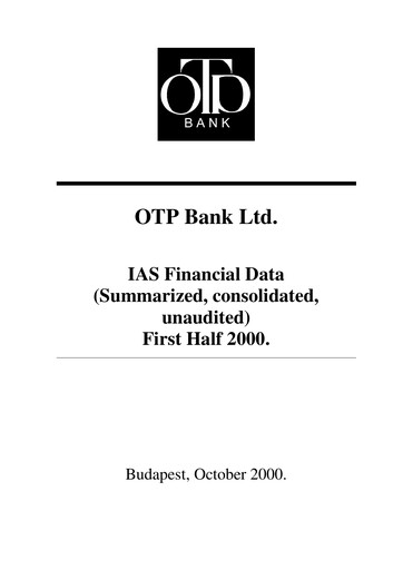 Thumbnail OTP Bank
 Half-year Report 2000-h1