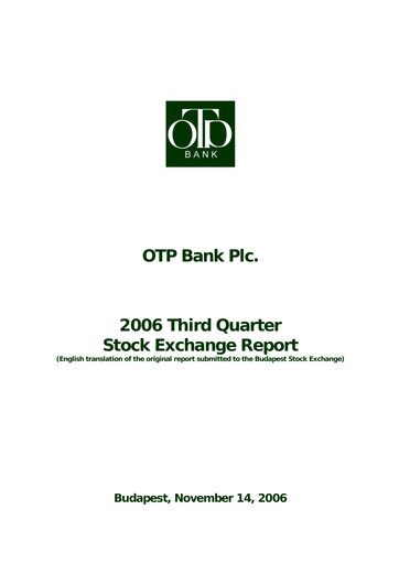 Thumbnail OTP Bank
 Quarterly Report 2006-q3