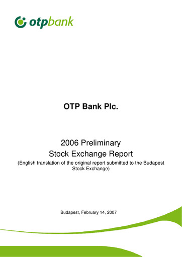 Thumbnail OTP Bank
 Quarterly Report 2006-q4