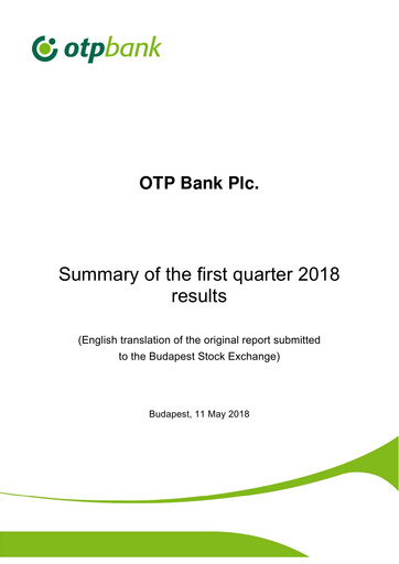 Thumbnail OTP Bank
 Quarterly Report 2018-q1