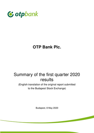 Thumbnail OTP Bank
 Quarterly Report 2020-q1