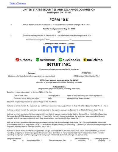 Thumbnail Intuit Annual Report 2024