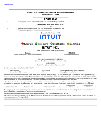 Thumbnail Intuit Quarterly Report 2023-q2
