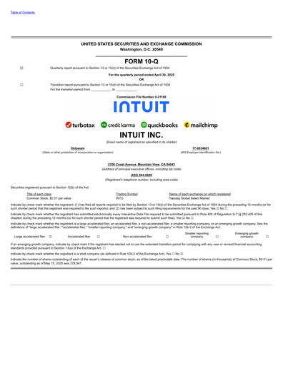 Thumbnail Intuit Quarterly Report 2025-q3