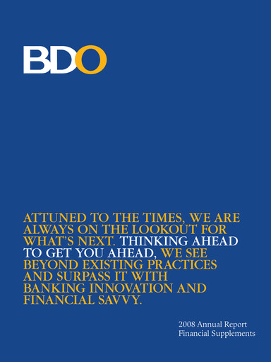 Thumbnail BDO Unibank Financial Statement 2008