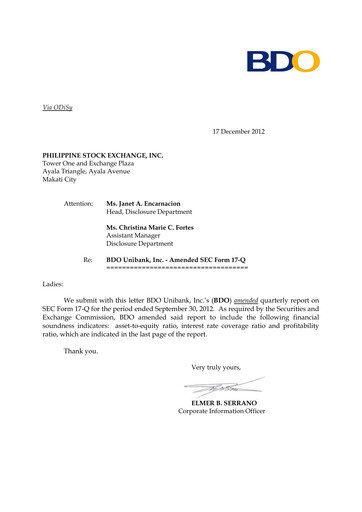 Thumbnail BDO Unibank Quarterly Report 2012-q3